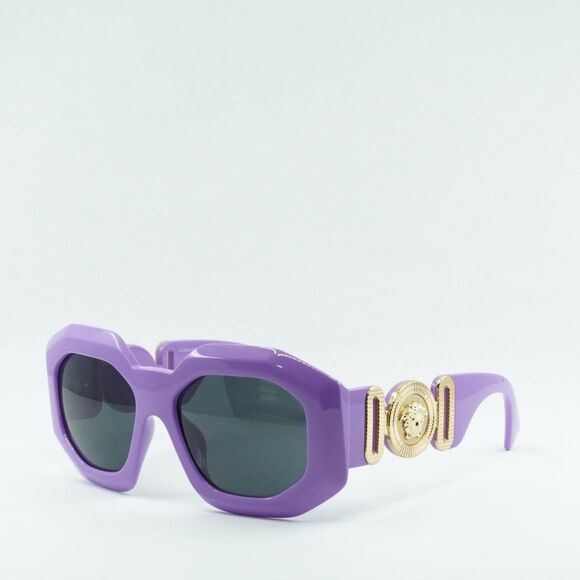 💯 NEW VERSACE  VE4424U 536687 LILAC DARK GREY SUNGLASSES - Picture 3 of 11